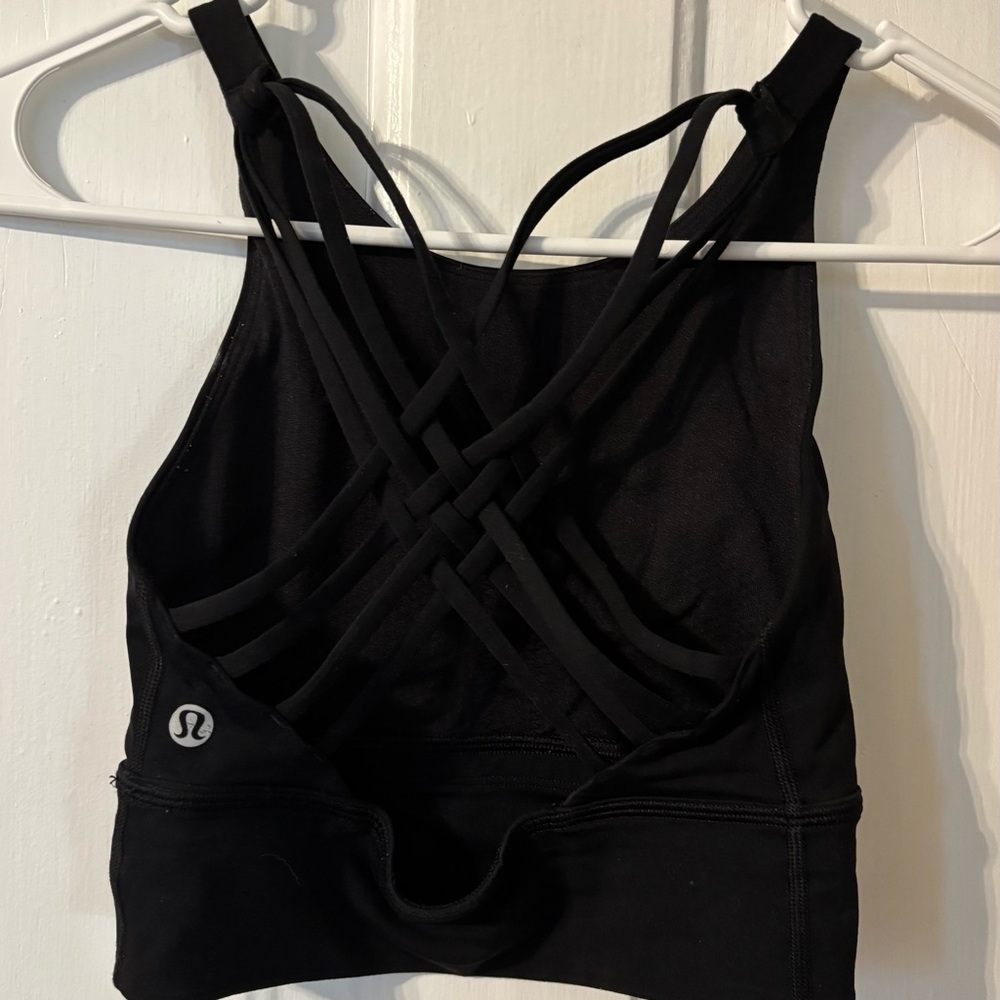 lululemon athletica Black Free to be wild long line high neck Sports Bra